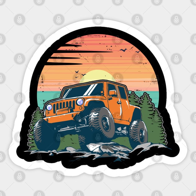 4x4 off road Sticker by Jandjprints